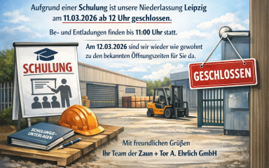 Den Artikel lesen: ***Schulung – geänderte Öffnungszeiten NL Leipzig am 11.03.2026***